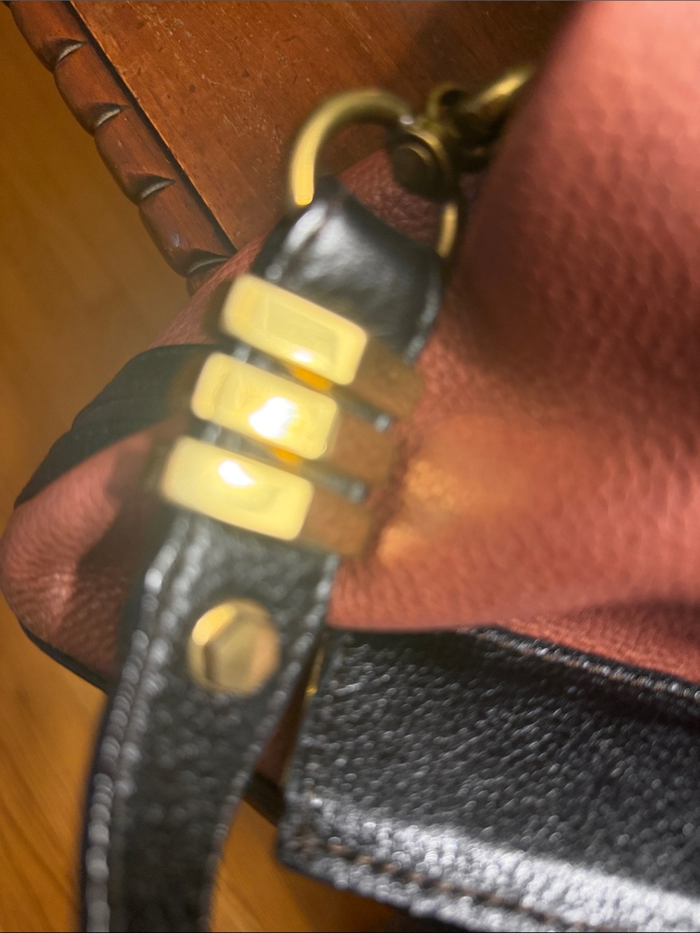 orYANY SY918 Burnt Orange Pebbled Leather Satchel Tote Shoulder Bag very clean! - Picture 9 of 11